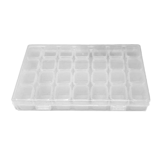 Nail Storage Box 28 Grid Eco Friendly Durable Transparent PP Separate Lid Nail Tip Box for Bead Earrings V1294-YM3117220242511-0421