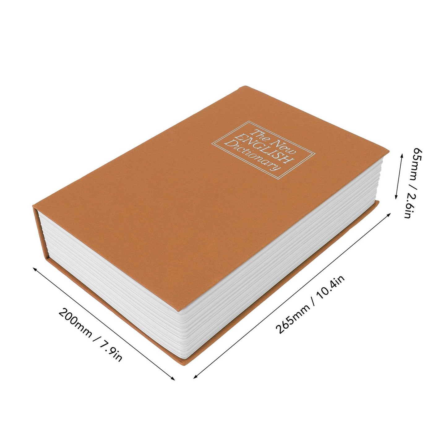 Diversion Book Safe Large Size Dictionary Style Stainless Steel Book Safe Combination Lock for Coins Card V1294-YM3117220242912-0421