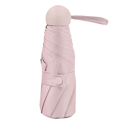 Capsule Umbrella Mini Pocket UV Resistant 2 Use 5 Section 8 Edged Outdoor Accessories Pink V1294-YM3117220243711-0421