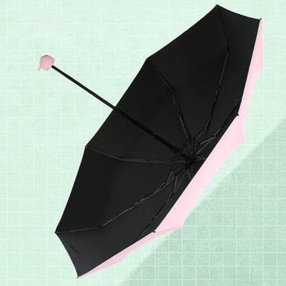Capsule Umbrella Mini Pocket UV Resistant 2 Use 5 Section 8 Edged Outdoor Accessories Pink V1294-YM3117220243711-0421