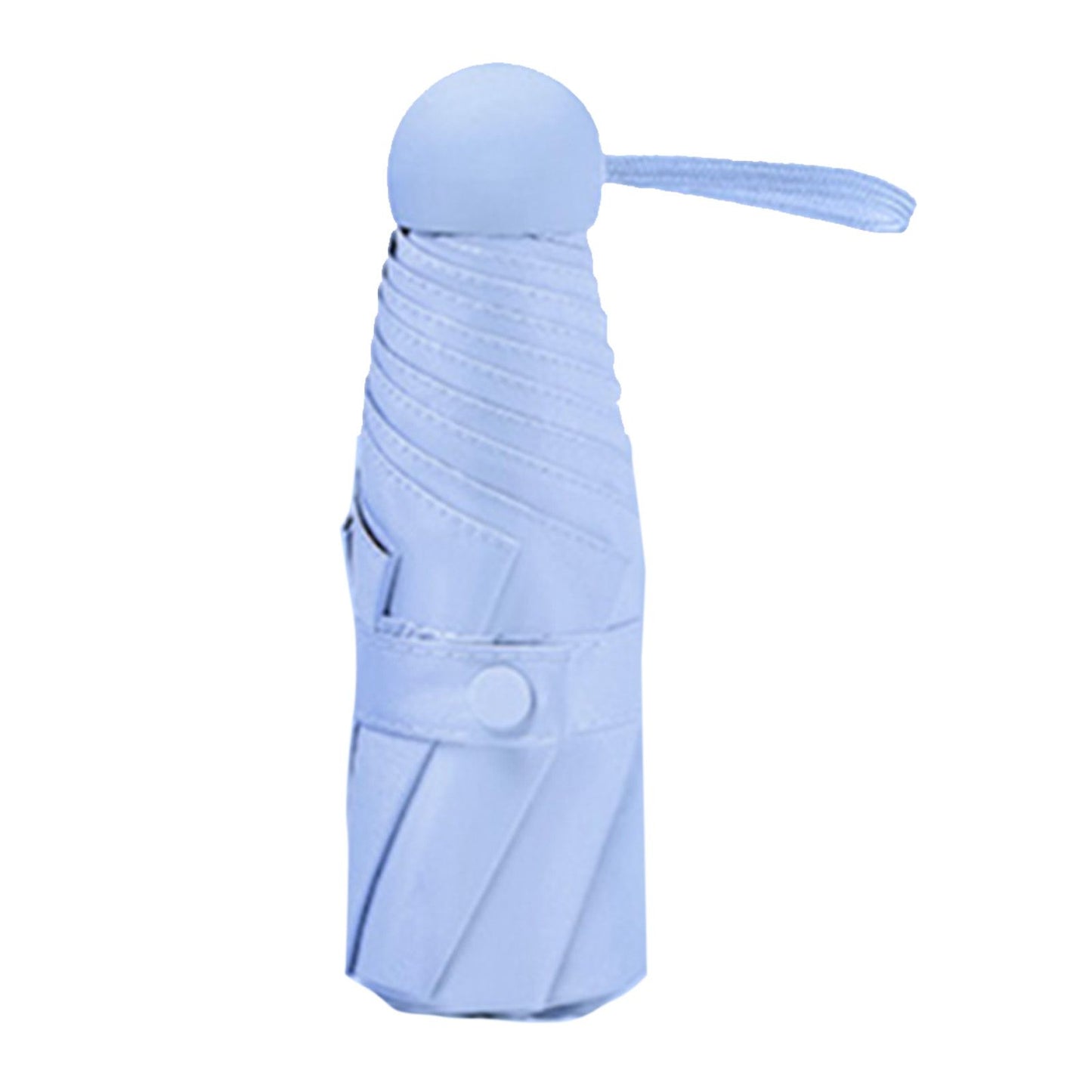 Capsule Umbrella Mini Pocket UV Resistant 2 Use 5 Section 8 Edged Outdoor Accessories Blue V1294-YM3117220243712-0421