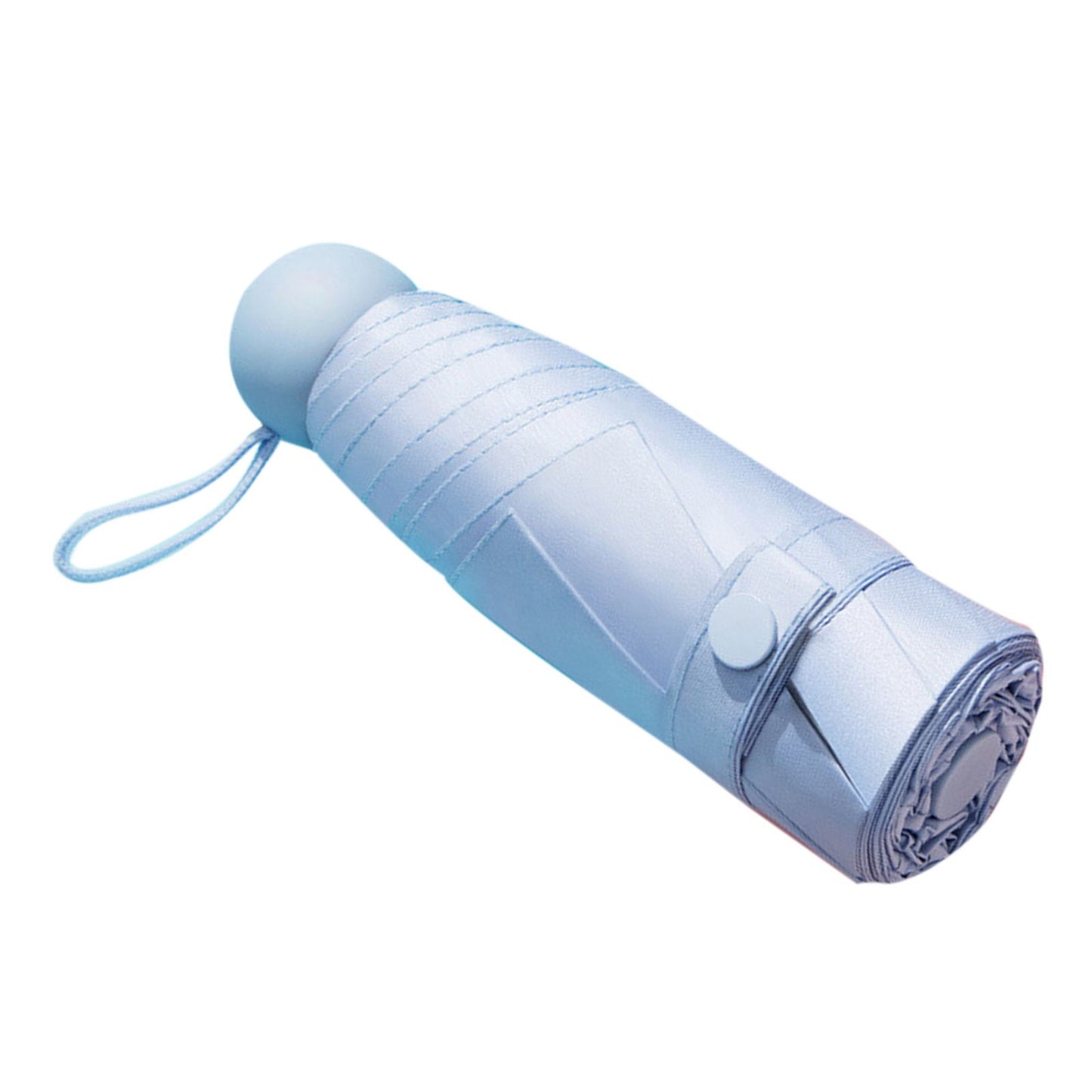 Capsule Umbrella Mini Pocket UV Resistant 2 Use 5 Section 8 Edged Outdoor Accessories Blue V1294-YM3117220243712-0421