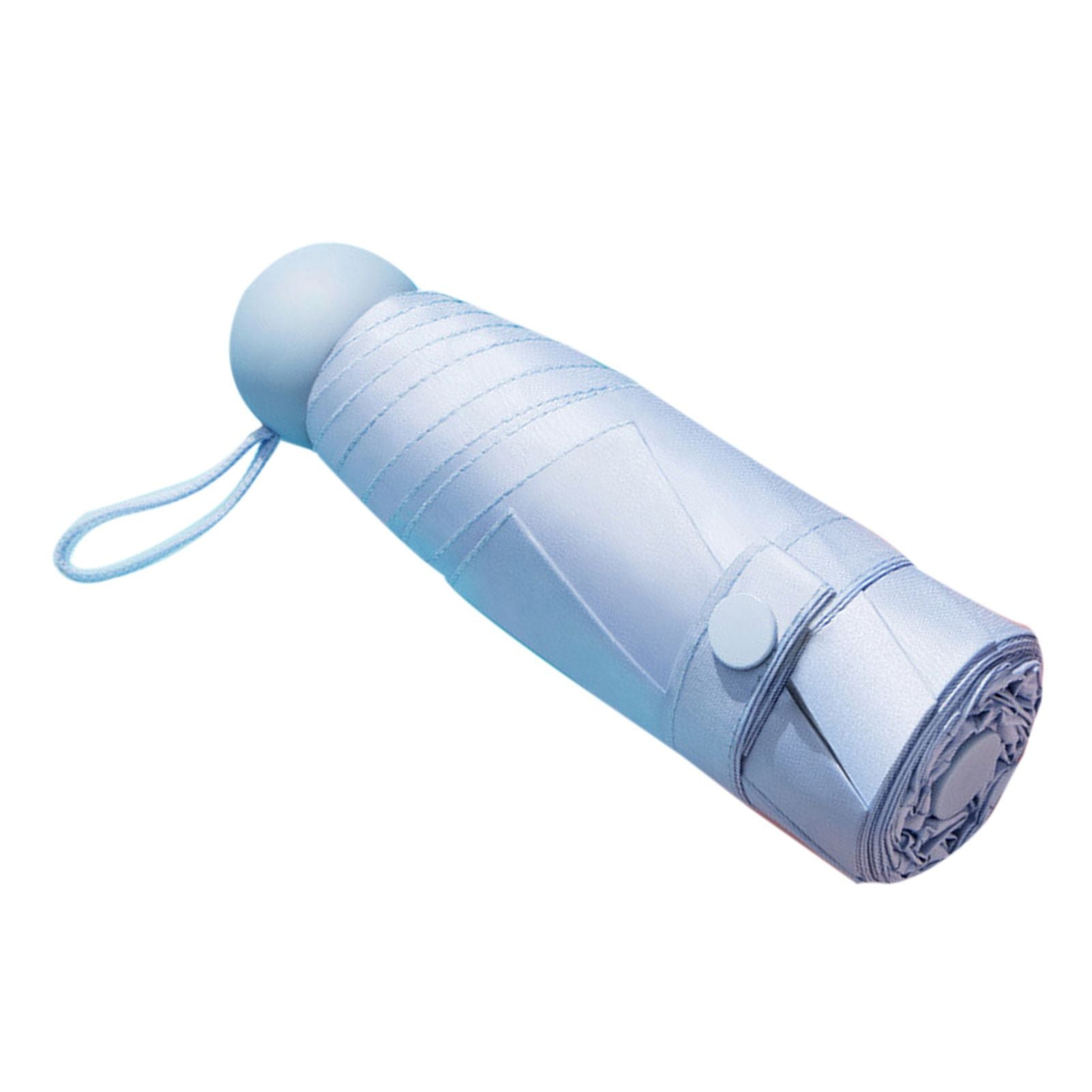 Capsule Umbrella Mini Pocket UV Resistant 2 Use 5 Section 8 Edged Outdoor Accessories Blue V1294-YM3117220243712-0421