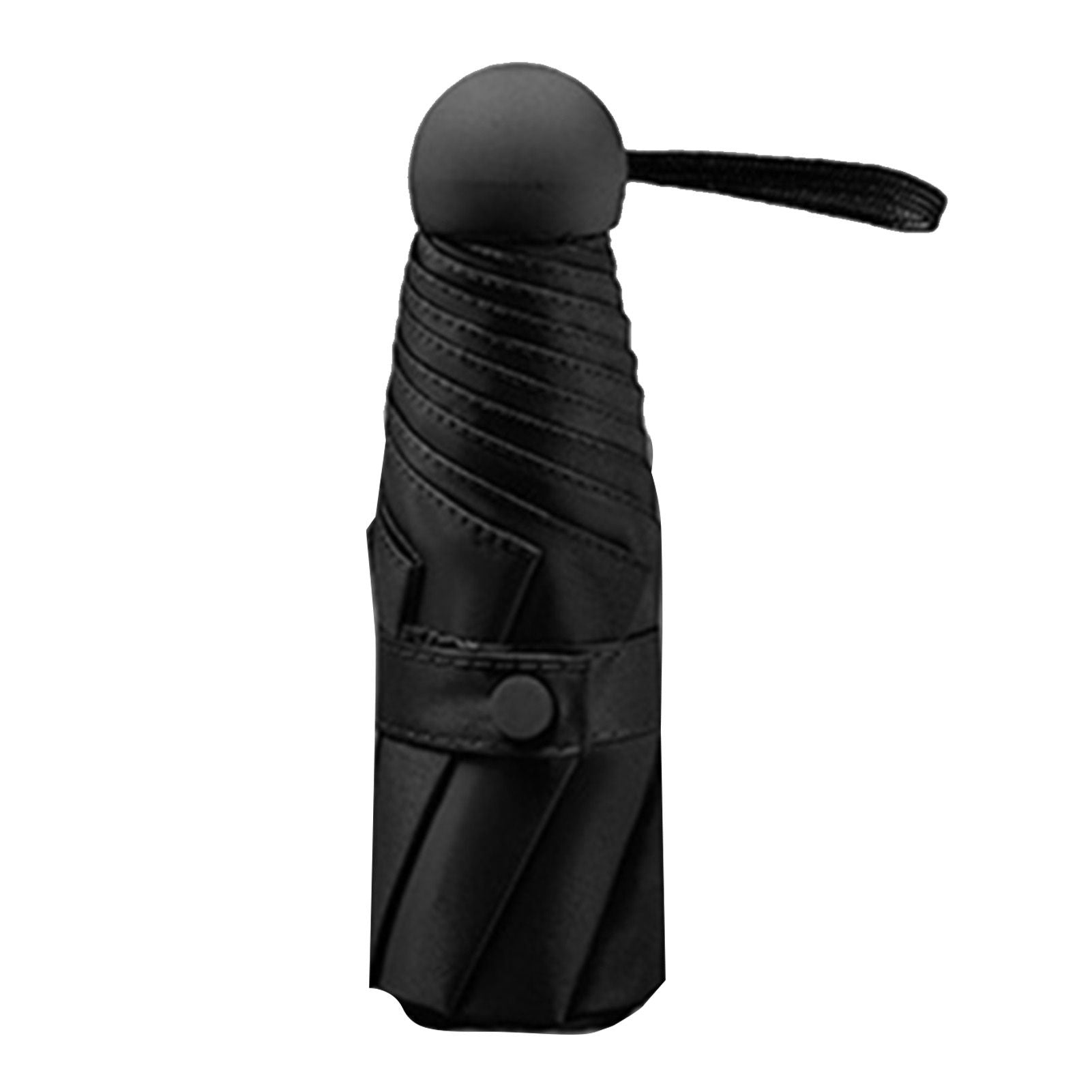 Capsule Umbrella Mini Pocket UV Resistant 2 Use 5 Section 8 Edged Outdoor Accessories Black V1294-YM3117220243713-0421