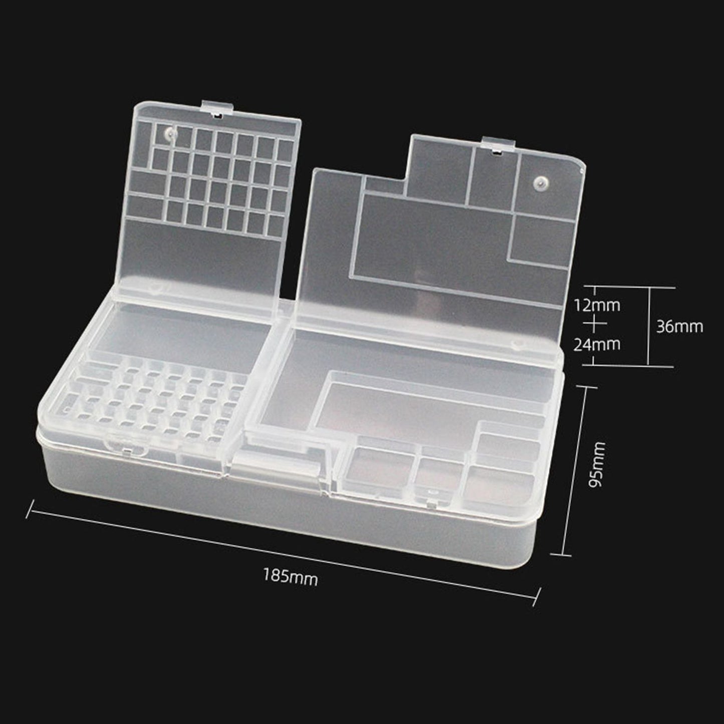 Electronic Components Storage Box Multipurpose Double Layer Rectangular PP Clear Component Containers V1294-YM3117220245311-0421