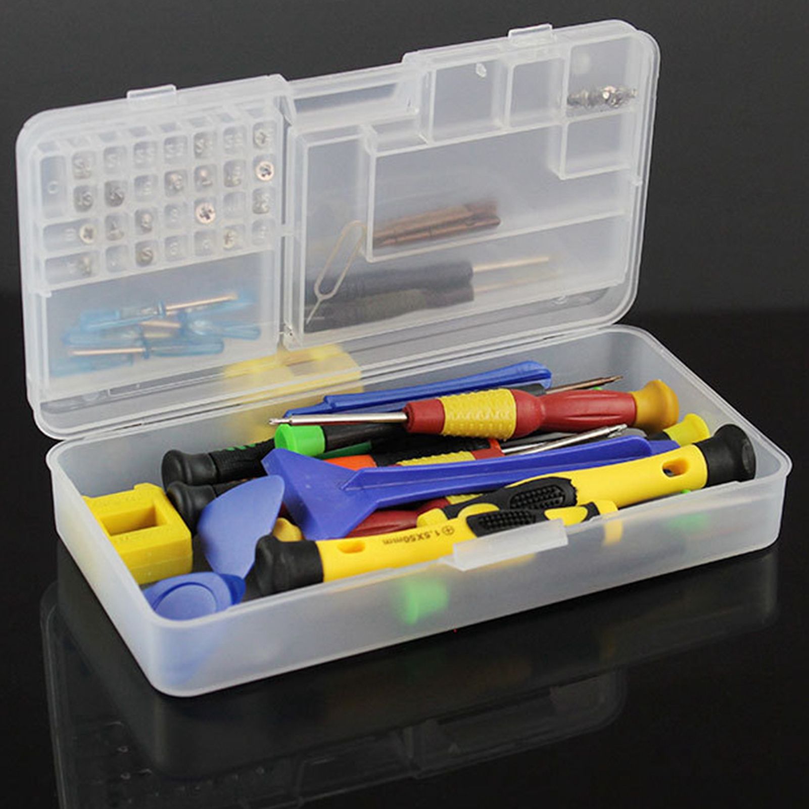 Electronic Components Storage Box Multipurpose Double Layer Rectangular PP Clear Component Containers V1294-YM3117220245311-0421