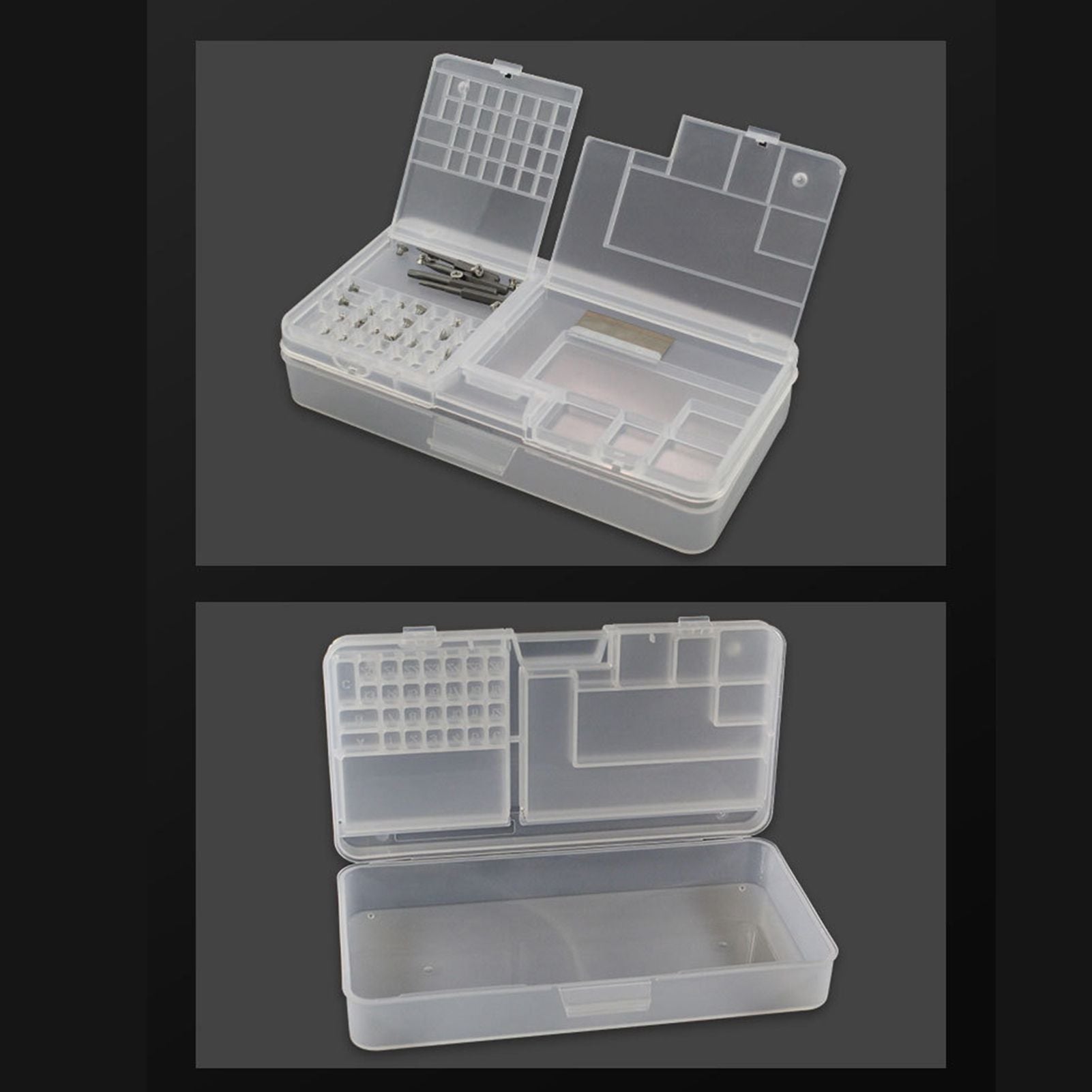 Electronic Components Storage Box Multipurpose Double Layer Rectangular PP Clear Component Containers V1294-YM3117220245311-0421