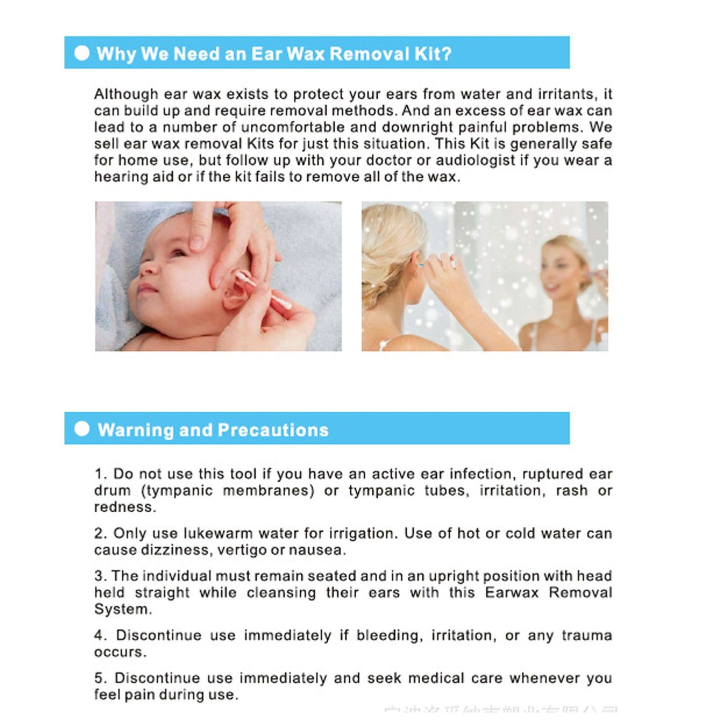 Ear Cleaning Kits 500ml Professional Ear Washer Irrigation Flushing Kit Ear Wax Removal Tool for Home Use V1294-YM3117220246111-0421