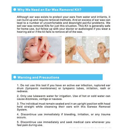 Ear Cleaning Kits 500ml Professional Ear Washer Irrigation Flushing Kit Ear Wax Removal Tool for Home Use V1294-YM3117220246111-0421