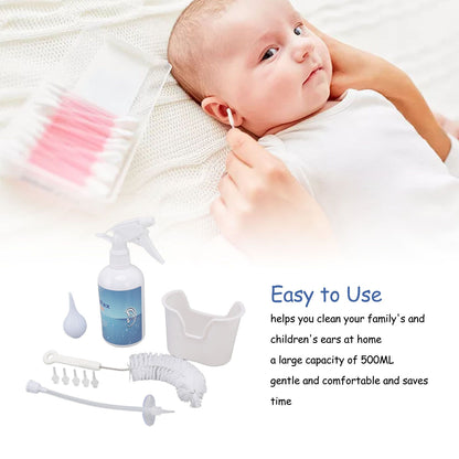 Ear Cleaning Kits 500ml Professional Ear Washer Irrigation Flushing Kit Ear Wax Removal Tool for Home Use V1294-YM3117220246111-0421