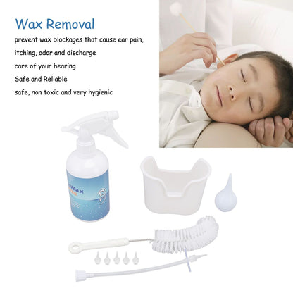 Ear Cleaning Kits 500ml Professional Ear Washer Irrigation Flushing Kit Ear Wax Removal Tool for Home Use V1294-YM3117220246111-0421