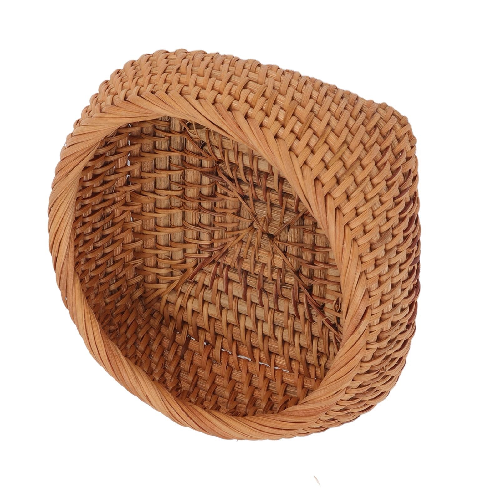 Rattan Storage Basket Hand Woven Simple Exquisite Rattan Organizer Storage Basket for Tea Sets Tableware S V1294-YM3117220246411-0421