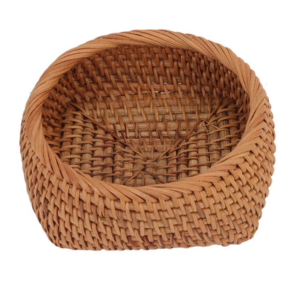 Rattan Storage Basket Hand Woven Simple Exquisite Rattan Organizer Storage Basket for Tea Sets Tableware M V1294-YM3117220246412-0421