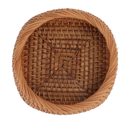 Rattan Storage Basket Hand Woven Simple Exquisite Rattan Organizer Storage Basket for Tea Sets Tableware M V1294-YM3117220246412-0421