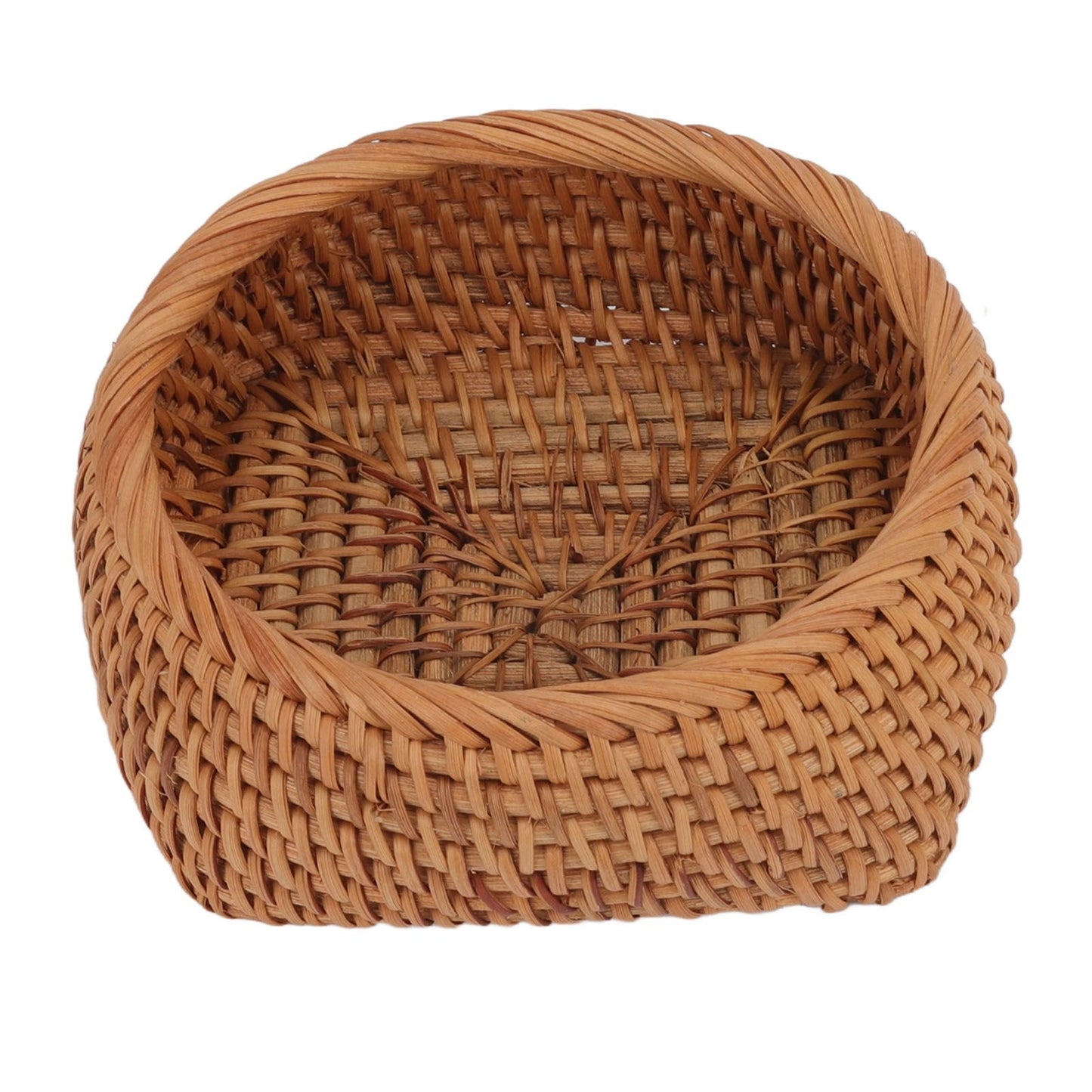 Rattan Storage Basket Hand Woven Simple Exquisite Rattan Organizer Storage Basket for Tea Sets Tableware L V1294-YM3117220246413-0421
