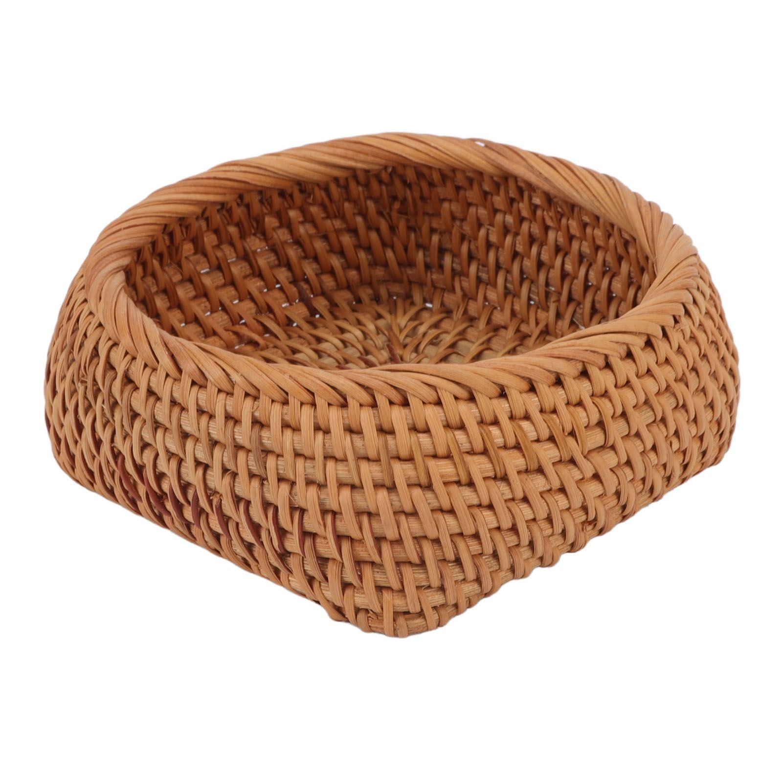 Rattan Storage Basket Hand Woven Simple Exquisite Rattan Organizer Storage Basket for Tea Sets Tableware L V1294-YM3117220246413-0421