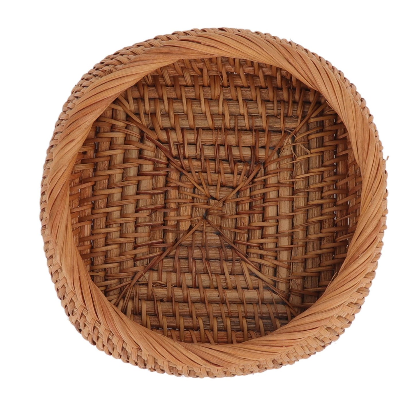 Rattan Storage Basket Hand Woven Simple Exquisite Rattan Organizer Storage Basket for Tea Sets Tableware L V1294-YM3117220246413-0421