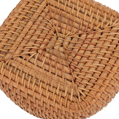 Rattan Storage Basket Hand Woven Simple Exquisite Rattan Organizer Storage Basket for Tea Sets Tableware L V1294-YM3117220246413-0421