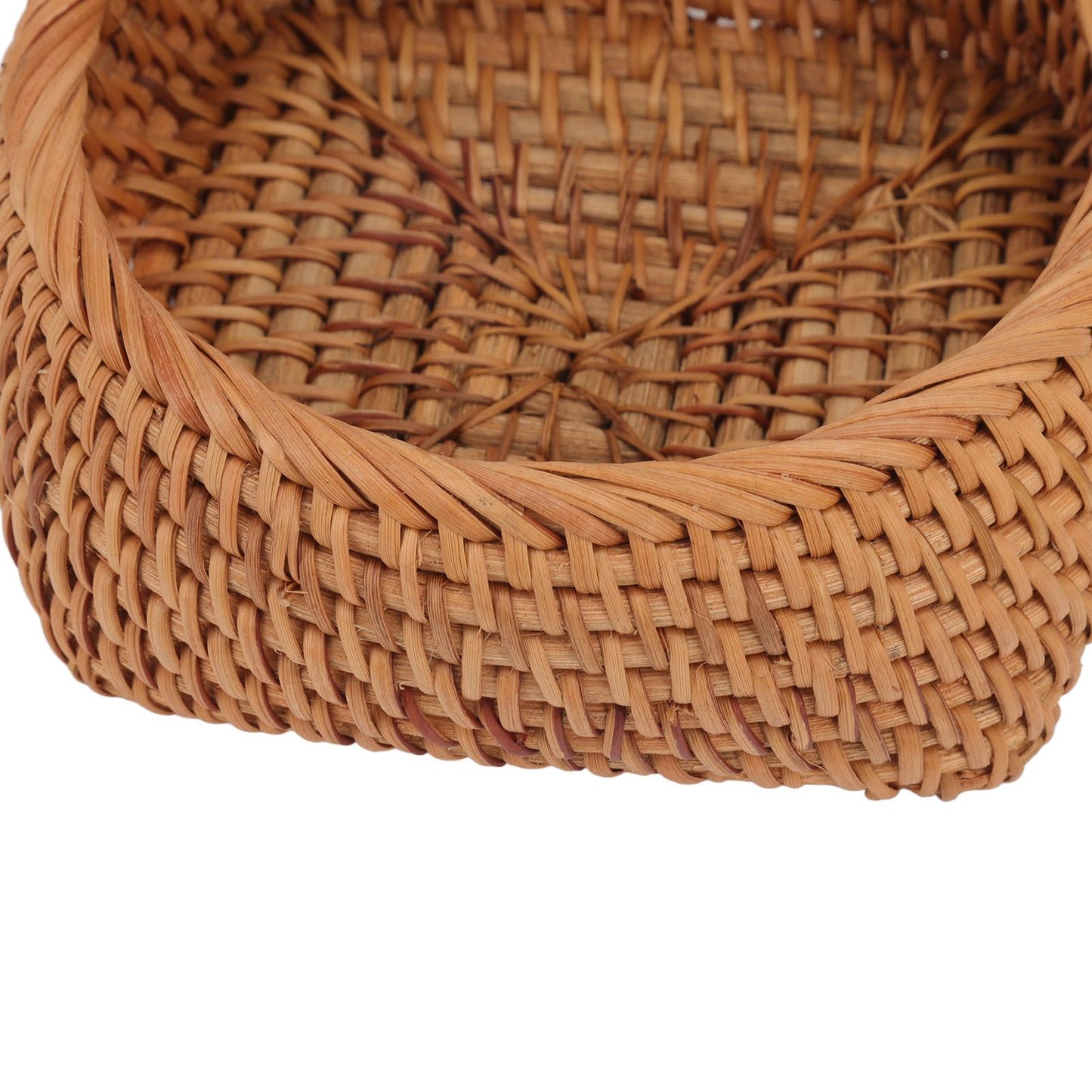 Rattan Storage Basket Hand Woven Simple Exquisite Rattan Organizer Storage Basket for Tea Sets Tableware L V1294-YM3117220246413-0421