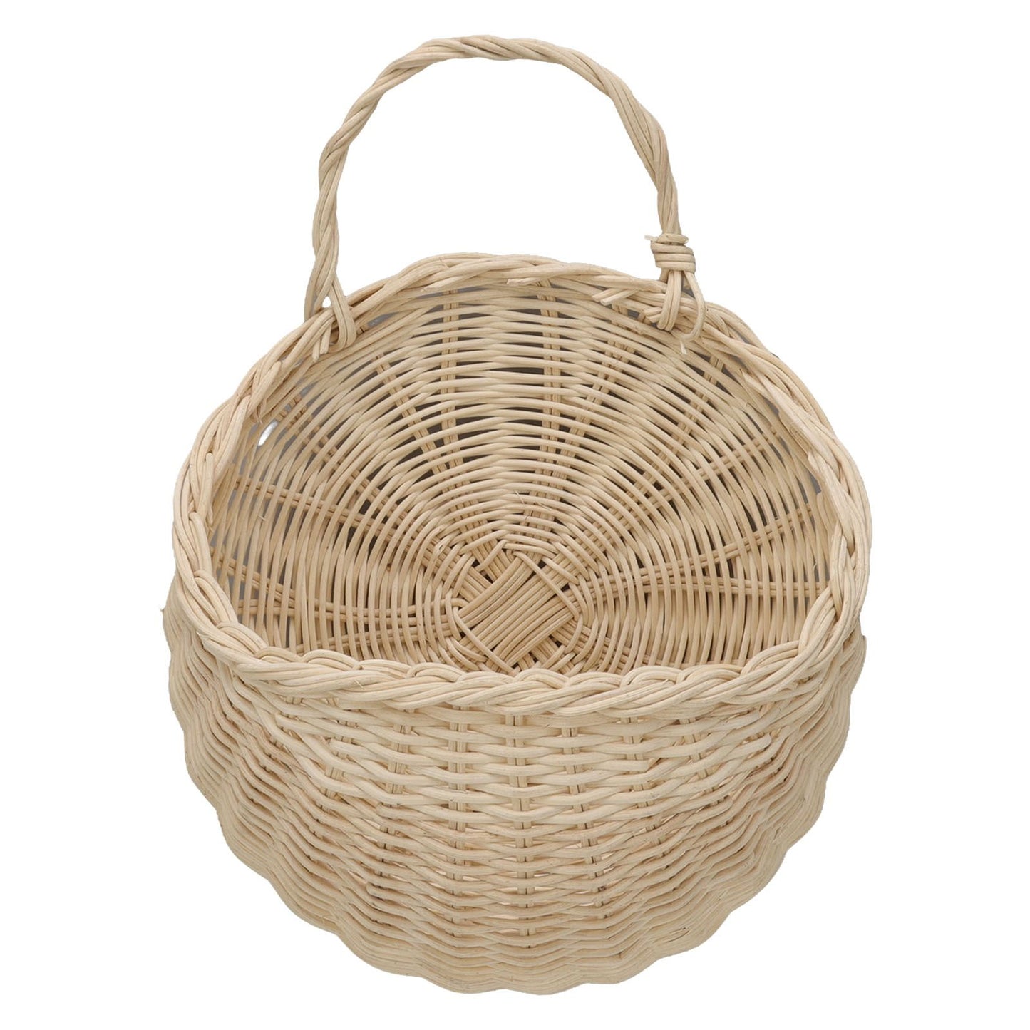 Wall Hanging Rattan Basket Multifunctional Wall Mounted Woven Storage Basket for Home Beige V1294-YM3117220247011-0421