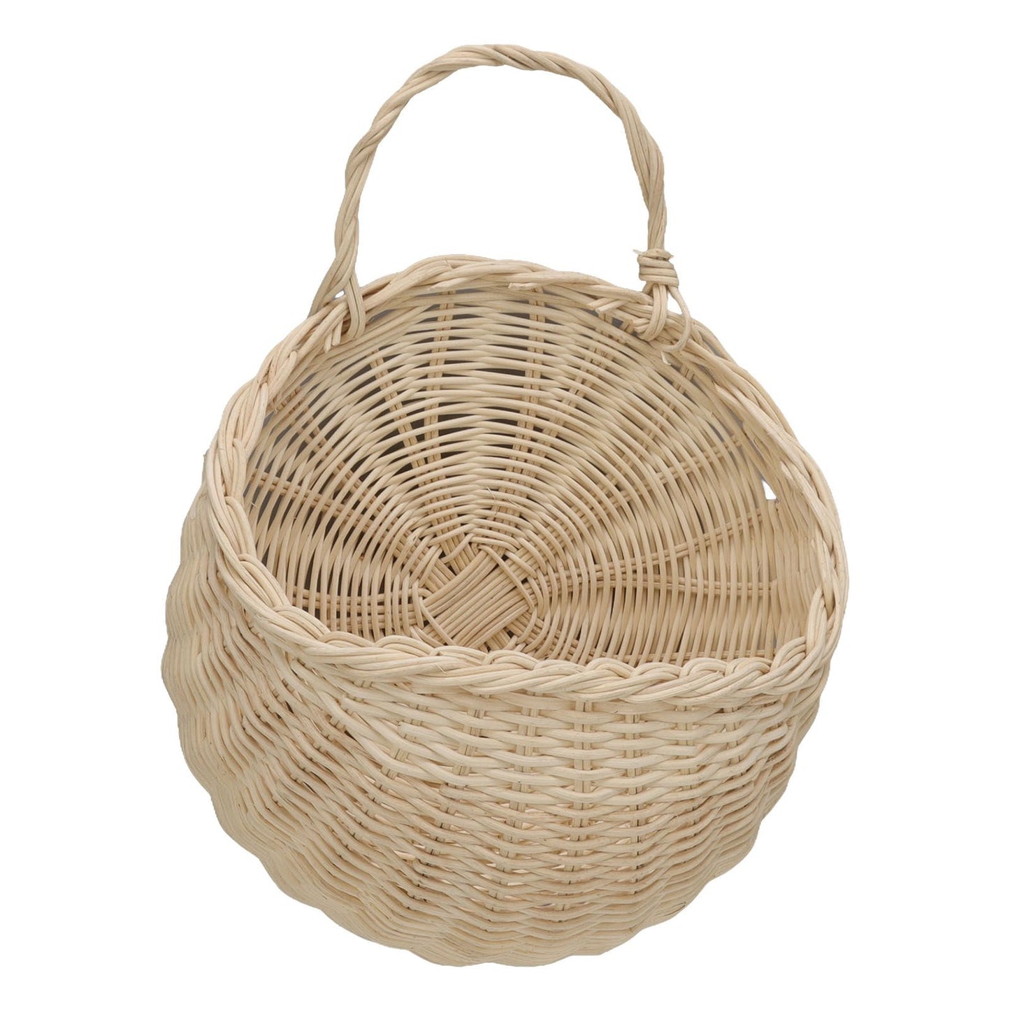 Wall Hanging Rattan Basket Multifunctional Wall Mounted Woven Storage Basket for Home Beige V1294-YM3117220247011-0421