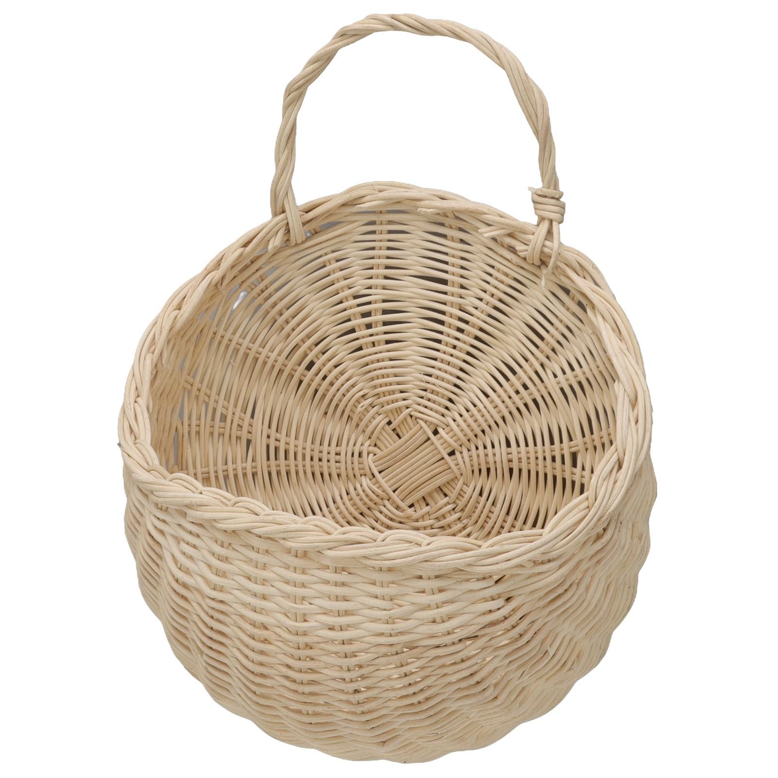 Wall Hanging Rattan Basket Multifunctional Wall Mounted Woven Storage Basket for Home Beige V1294-YM3117220247011-0421