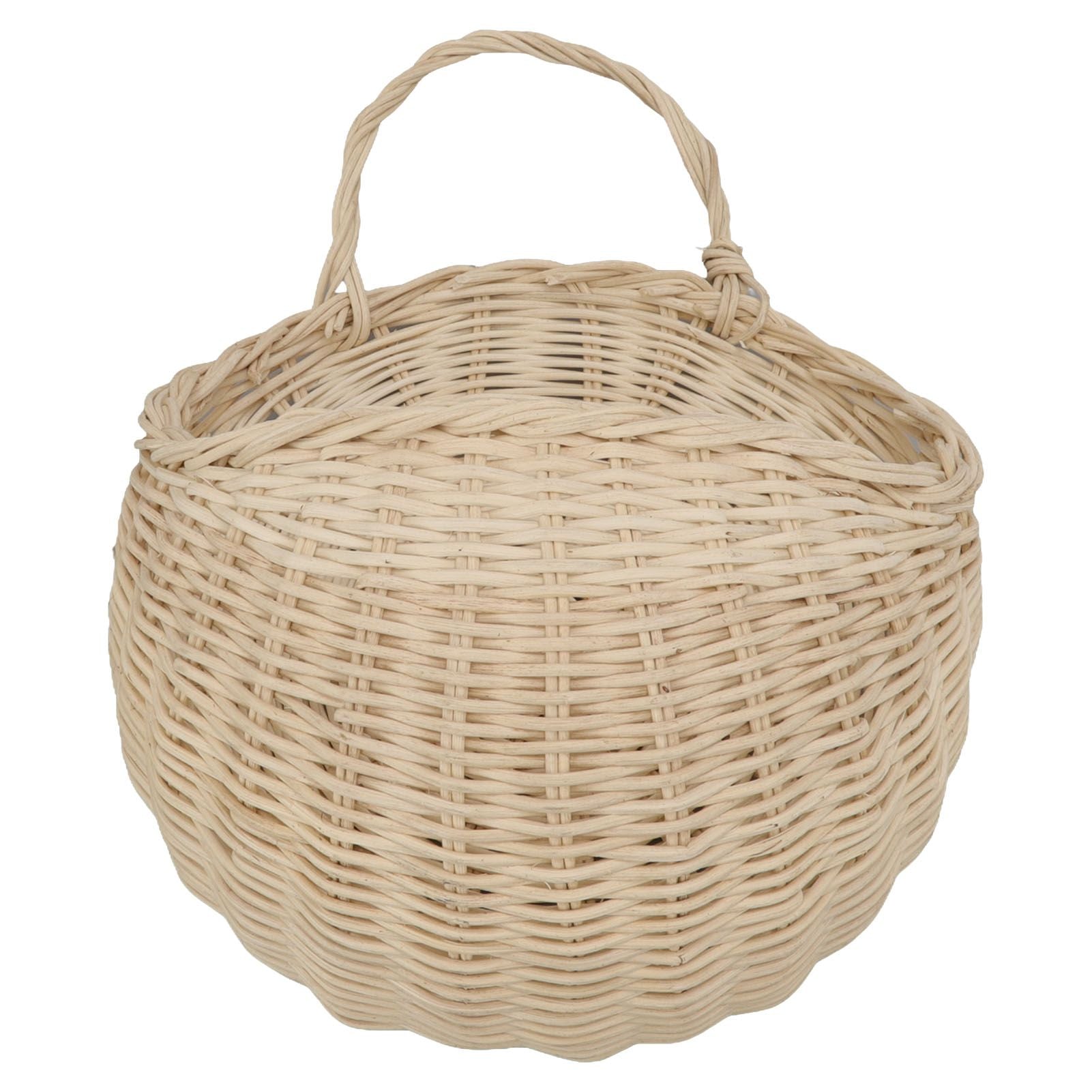 Wall Hanging Rattan Basket Multifunctional Wall Mounted Woven Storage Basket for Home Beige V1294-YM3117220247011-0421