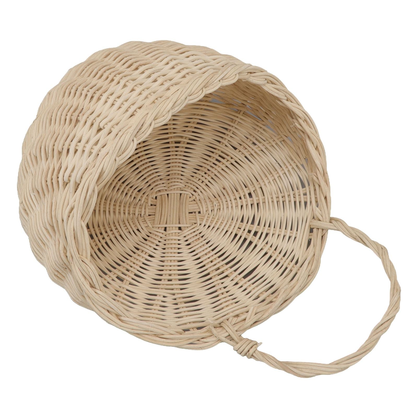 Wall Hanging Rattan Basket Multifunctional Wall Mounted Woven Storage Basket for Home Beige V1294-YM3117220247011-0421