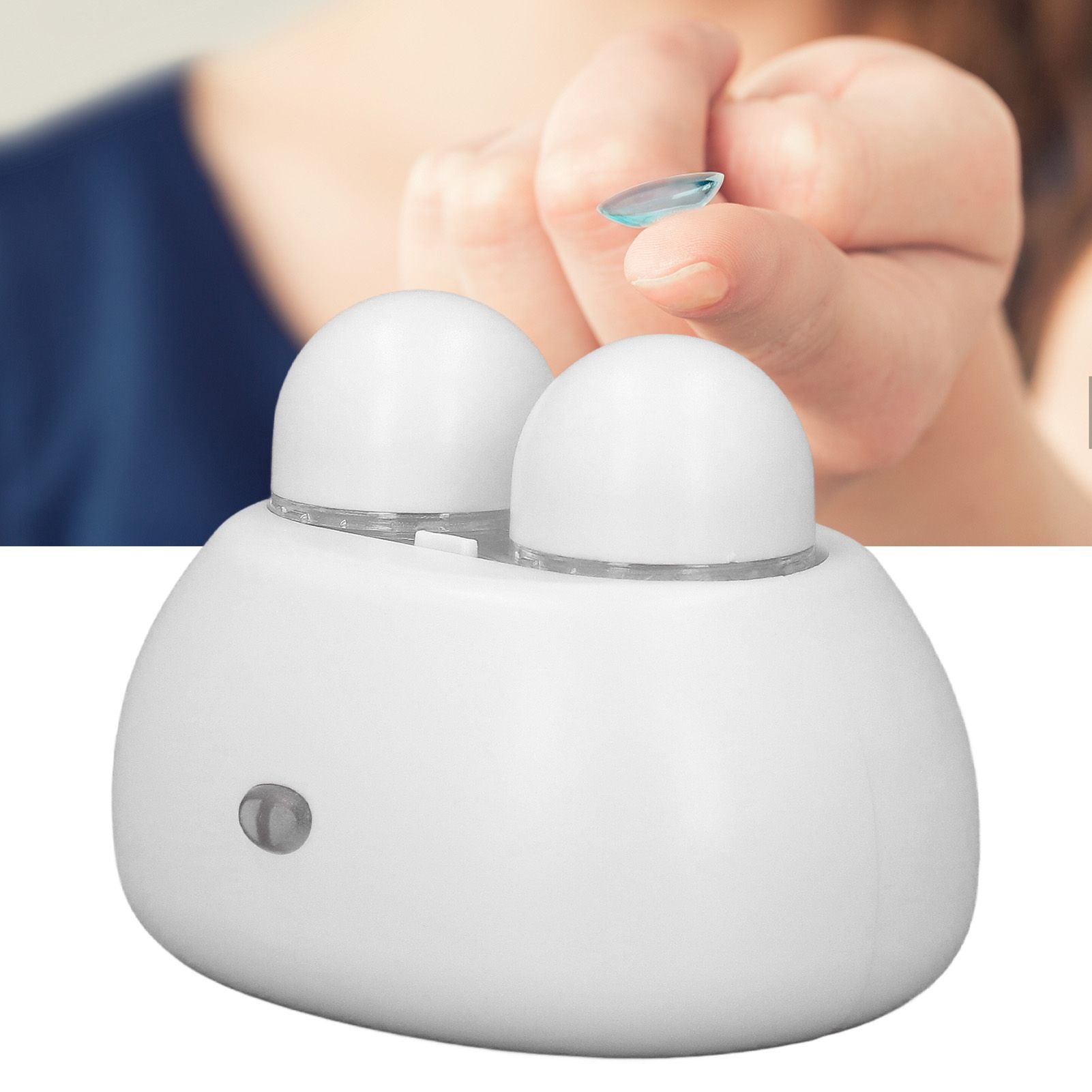 Contact Lens Cleaner Machine Automatic Portable Ultrasonic Contact Lens Cleaning Tool for Home White V1294-YM3117220247412-0421