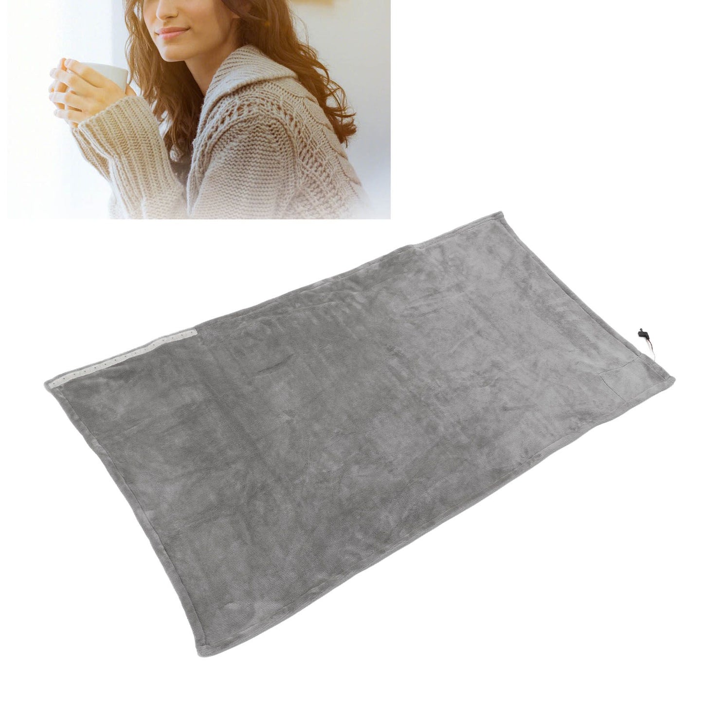 USB Electric Blanket Cozy Soft Portable Temperature Control Machine Washable Heated Shawl Throws for Car Home V1294-YM3117220248011-0421
