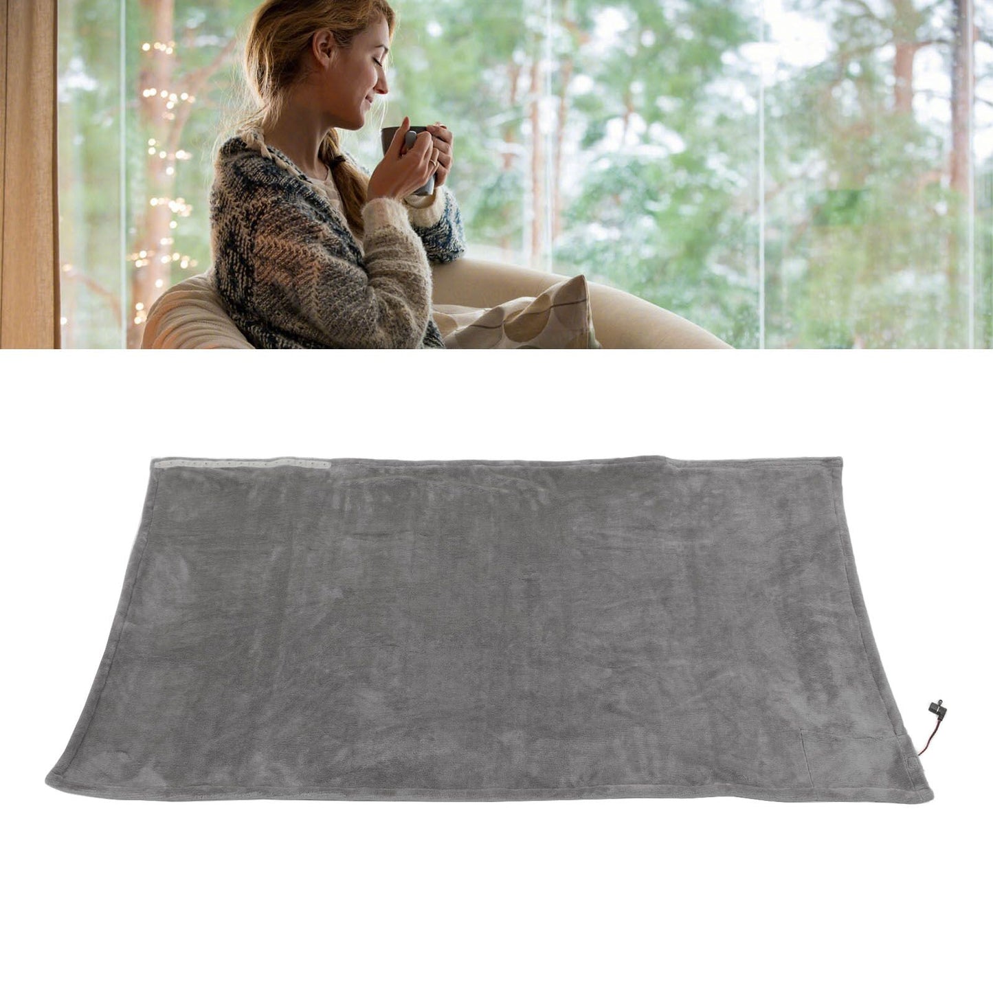 USB Electric Blanket Cozy Soft Portable Temperature Control Machine Washable Heated Shawl Throws for Car Home V1294-YM3117220248011-0421