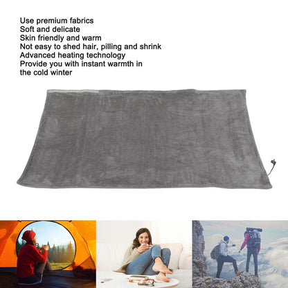 USB Electric Blanket Cozy Soft Portable Temperature Control Machine Washable Heated Shawl Throws for Car Home V1294-YM3117220248011-0421