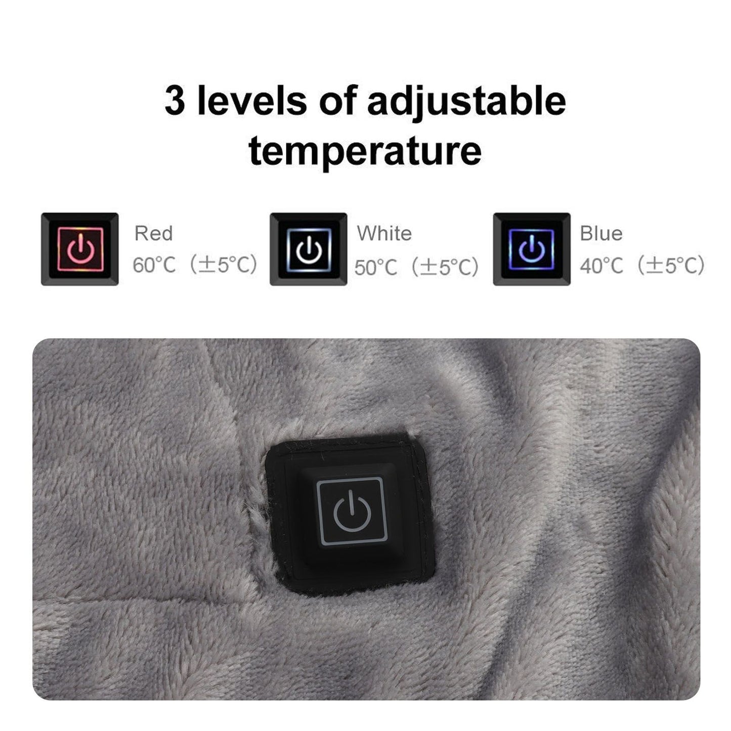 USB Electric Blanket Cozy Soft Portable Temperature Control Machine Washable Heated Shawl Throws for Car Home V1294-YM3117220248011-0421