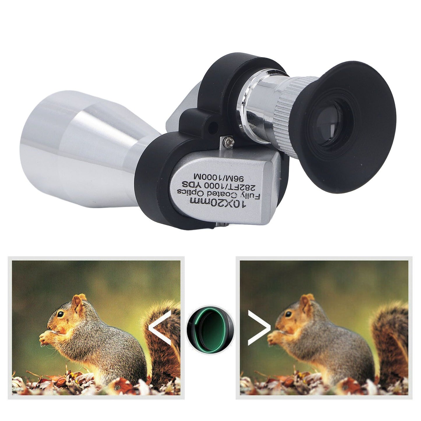 20mm Mini Portable Monocular Aluminium Alloy Wearproof Drop Resistant Waterproof Monocular Telescope with V1294-YM3117220248411-0421