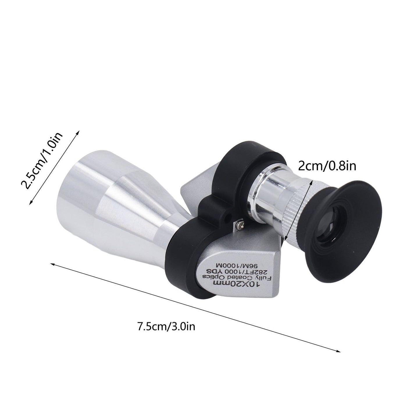 20mm Mini Portable Monocular Aluminium Alloy Wearproof Drop Resistant Waterproof Monocular Telescope with V1294-YM3117220248411-0421