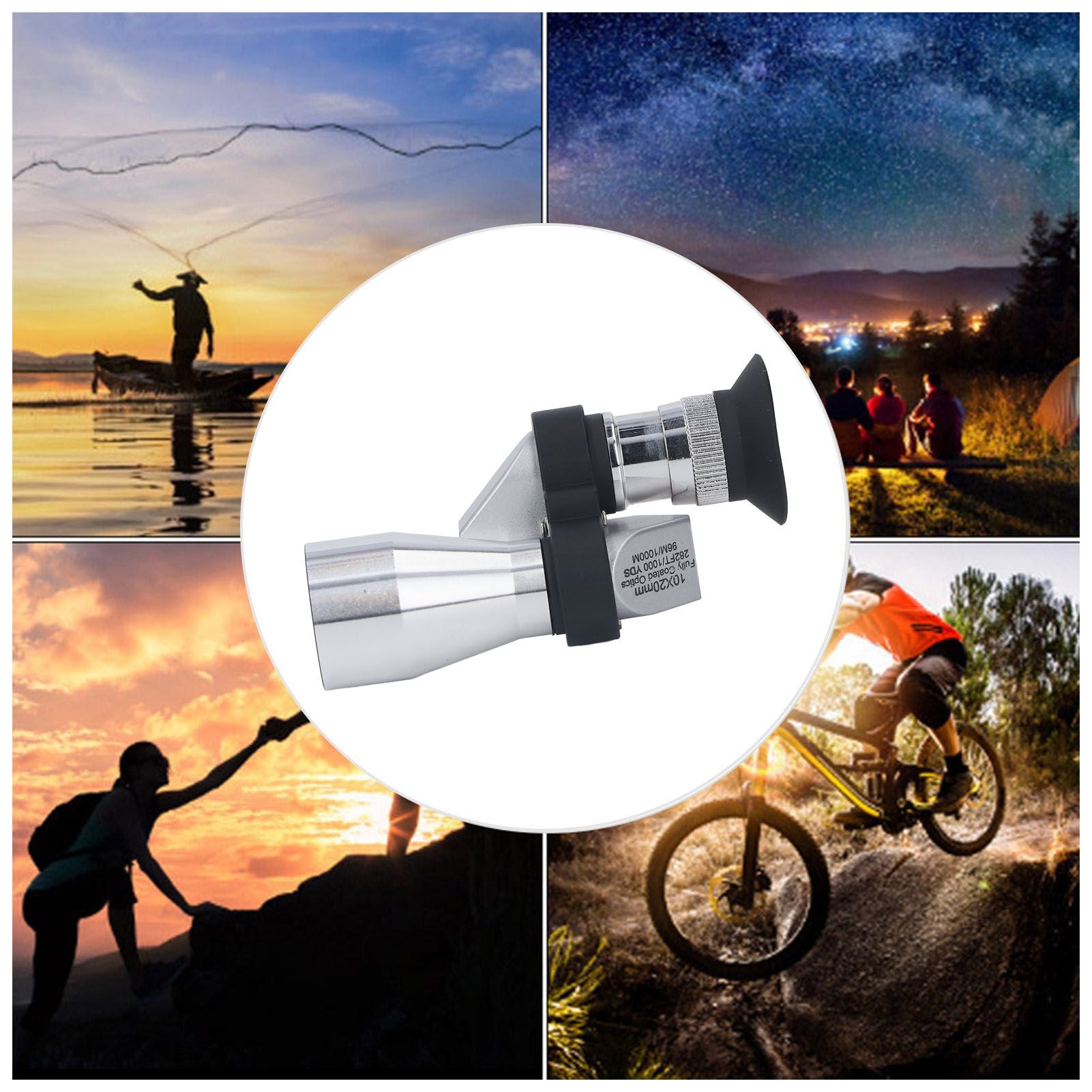 20mm Mini Portable Monocular Aluminium Alloy Wearproof Drop Resistant Waterproof Monocular Telescope with V1294-YM3117220248411-0421