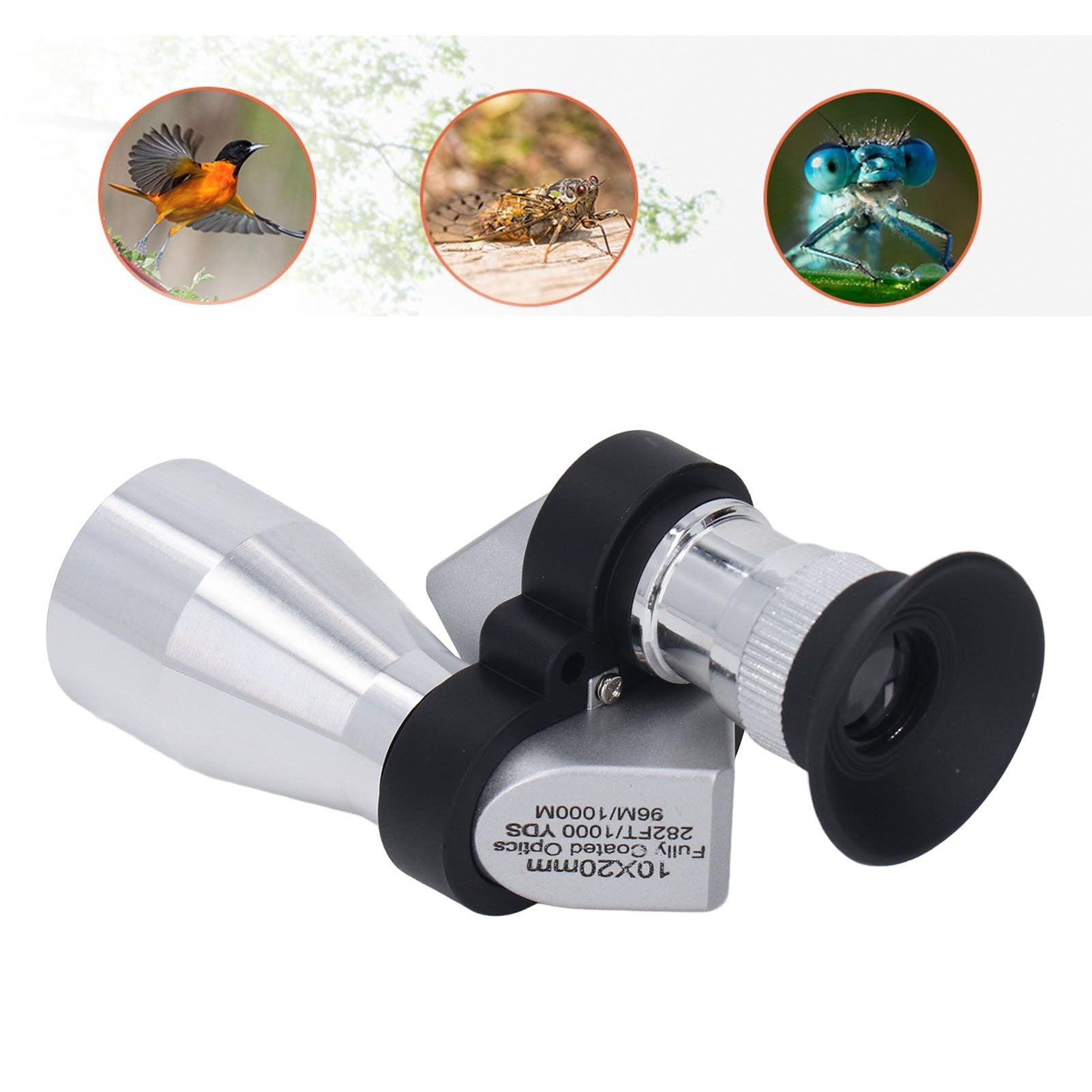 20mm Mini Portable Monocular Aluminium Alloy Wearproof Drop Resistant Waterproof Monocular Telescope with V1294-YM3117220248411-0421