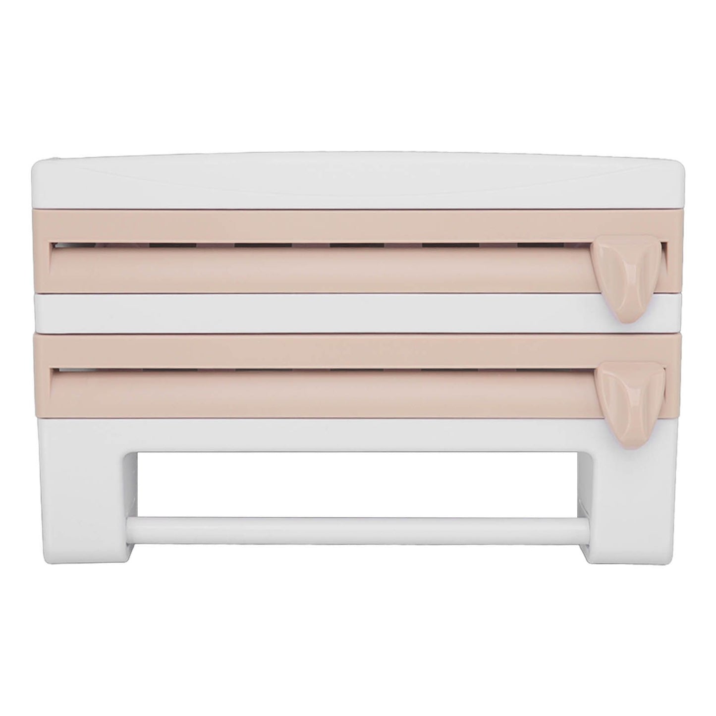 Cling Film Holder Wall Mount Multifunctional Cling Film Cutter with Screws for Kitchen Khaki V1294-YM3118220232611-0421