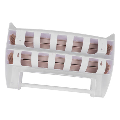 Cling Film Holder Wall Mount Multifunctional Cling Film Cutter with Screws for Kitchen Khaki V1294-YM3118220232611-0421
