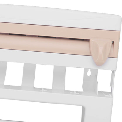 Cling Film Holder Wall Mount Multifunctional Cling Film Cutter with Screws for Kitchen Khaki V1294-YM3118220232611-0421