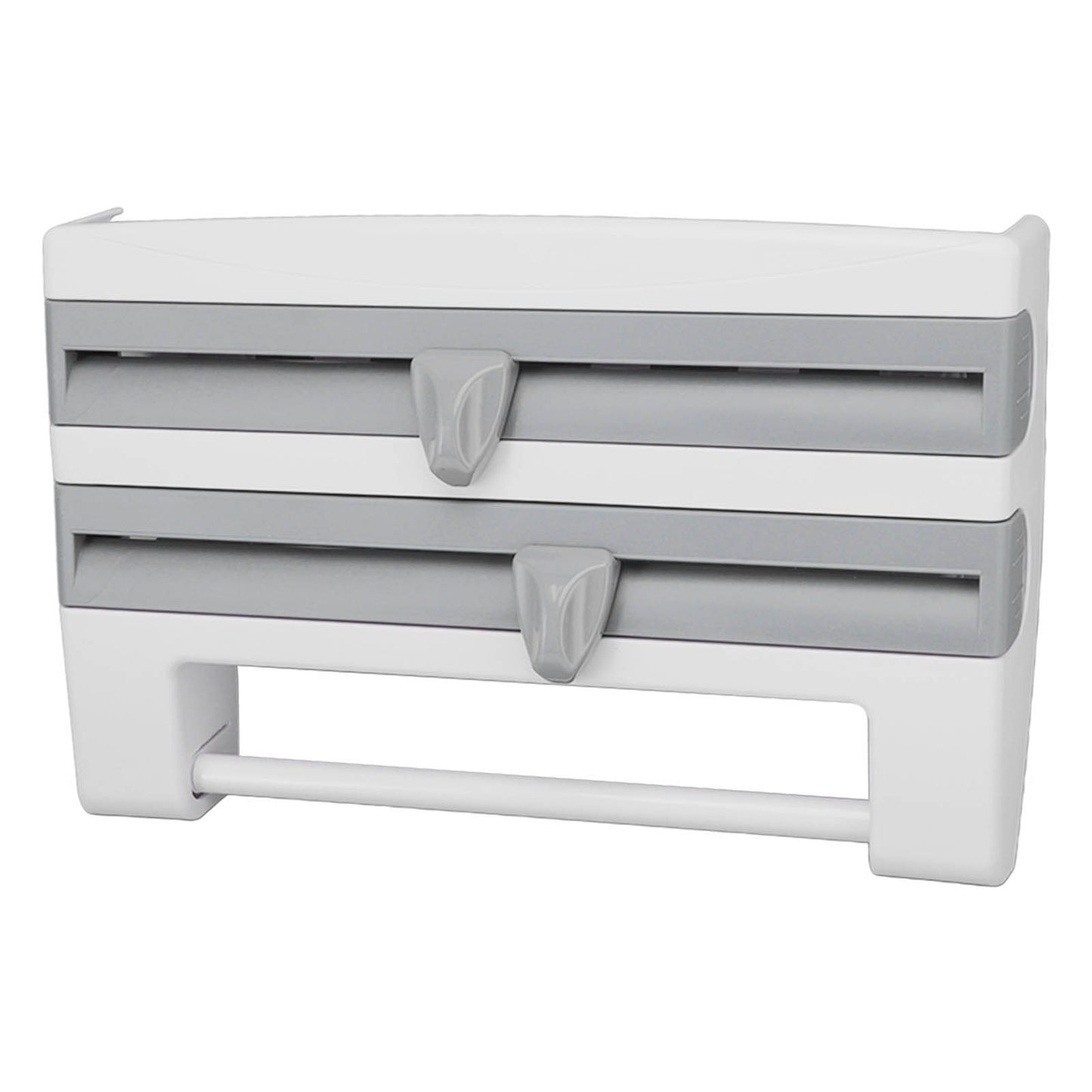 Cling Film Holder Wall Mount Multifunctional Cling Film Cutter with Screws for Kitchen Grey Blue V1294-YM3118220232612-0421