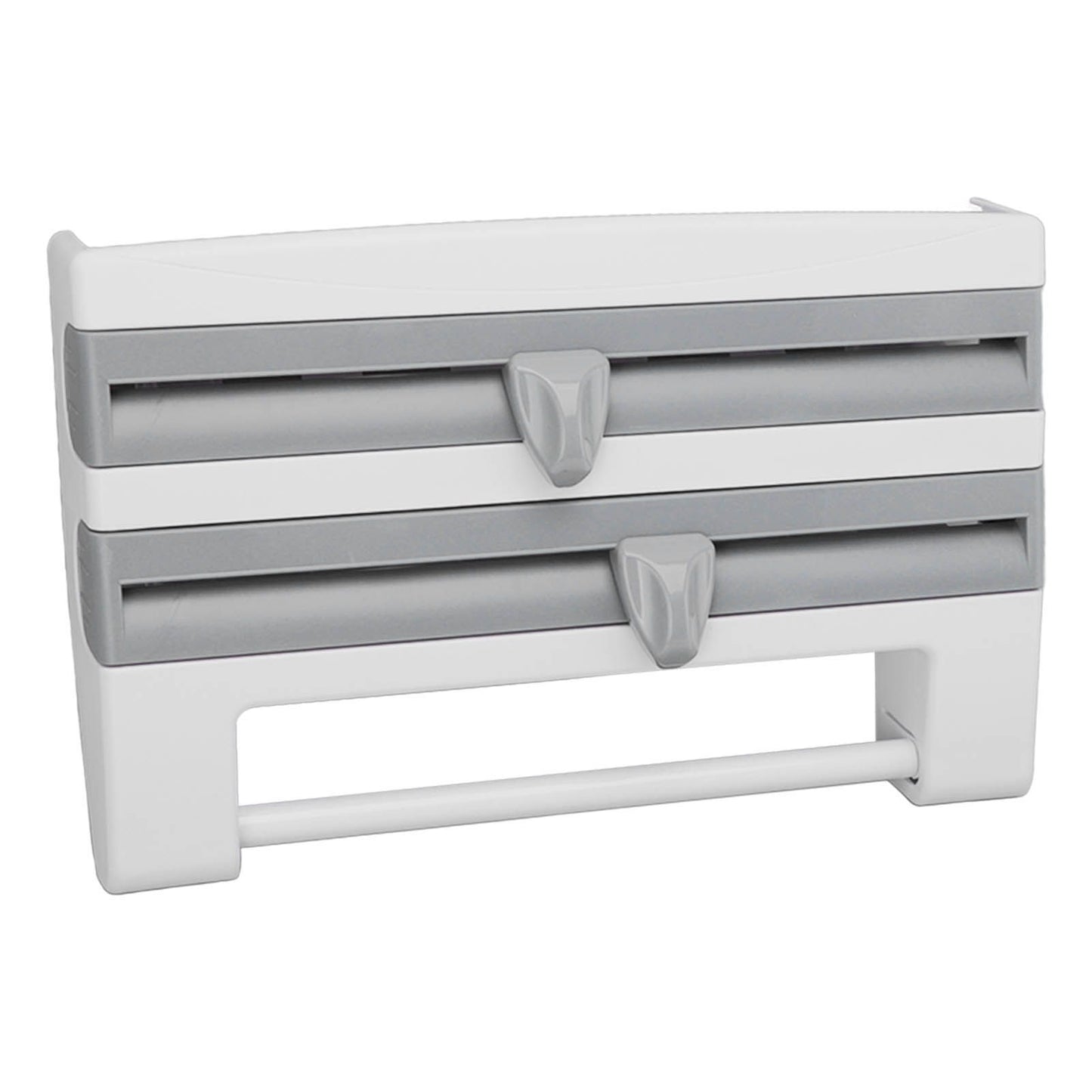 Cling Film Holder Wall Mount Multifunctional Cling Film Cutter with Screws for Kitchen Grey Blue V1294-YM3118220232612-0421