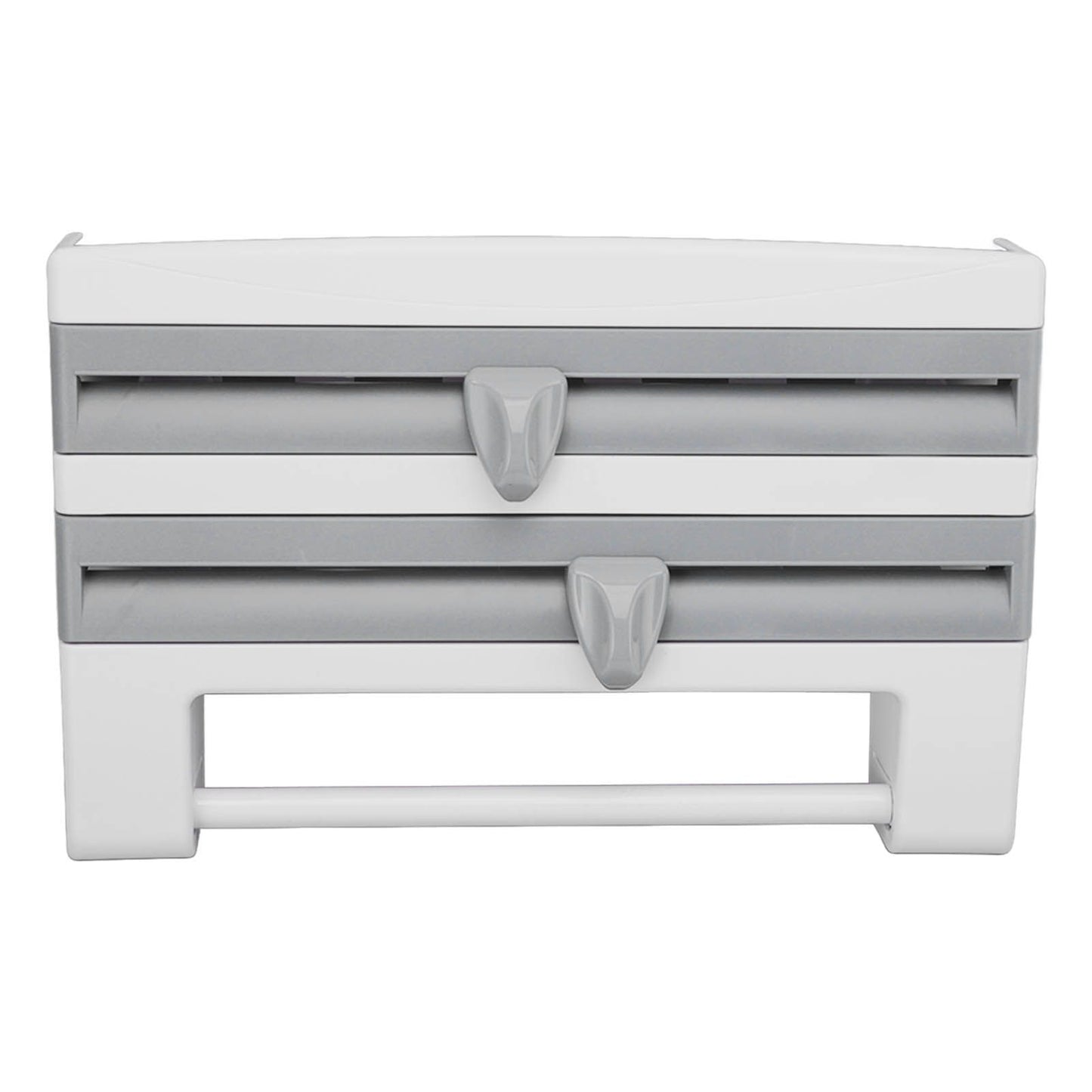 Cling Film Holder Wall Mount Multifunctional Cling Film Cutter with Screws for Kitchen Grey Blue V1294-YM3118220232612-0421