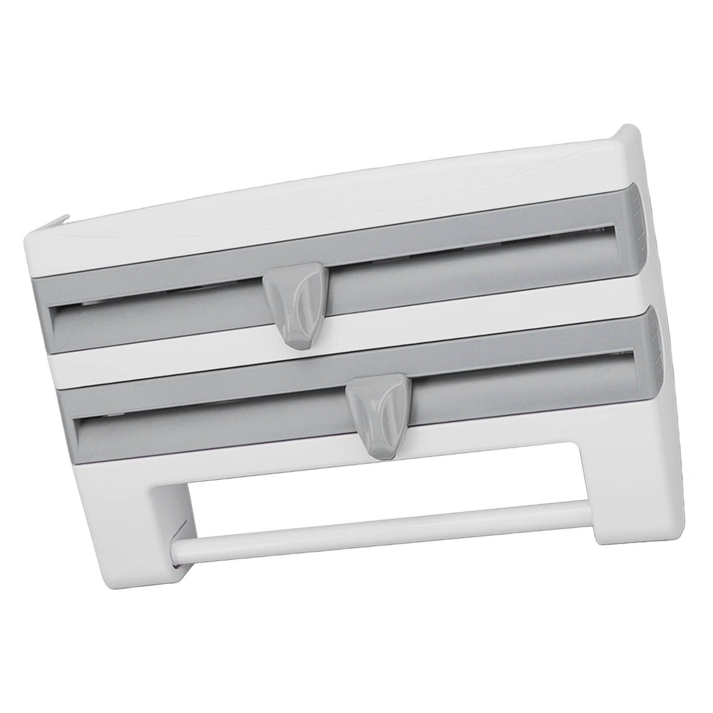 Cling Film Holder Wall Mount Multifunctional Cling Film Cutter with Screws for Kitchen Grey Blue V1294-YM3118220232612-0421