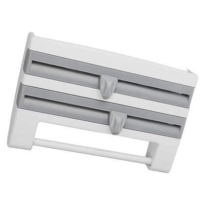 Cling Film Holder Wall Mount Multifunctional Cling Film Cutter with Screws for Kitchen Grey Blue V1294-YM3118220232612-0421