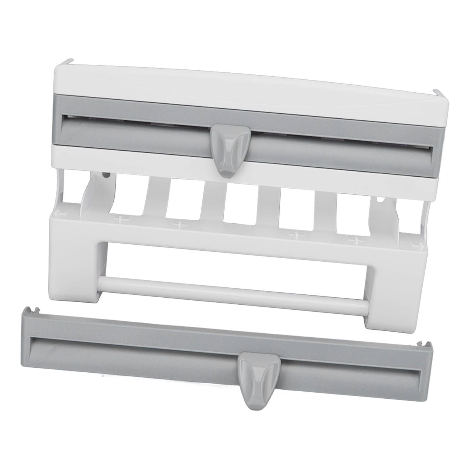 Cling Film Holder Wall Mount Multifunctional Cling Film Cutter with Screws for Kitchen Grey Blue V1294-YM3118220232612-0421