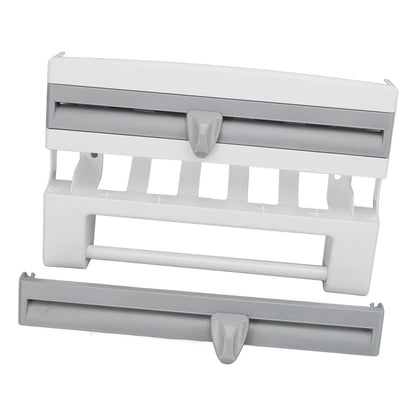 Cling Film Holder Wall Mount Multifunctional Cling Film Cutter with Screws for Kitchen Grey Blue V1294-YM3118220232612-0421