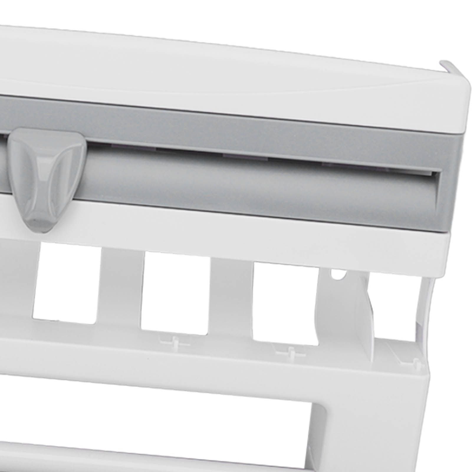 Cling Film Holder Wall Mount Multifunctional Cling Film Cutter with Screws for Kitchen Grey Blue V1294-YM3118220232612-0421