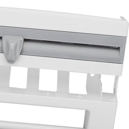 Cling Film Holder Wall Mount Multifunctional Cling Film Cutter with Screws for Kitchen Grey Blue V1294-YM3118220232612-0421