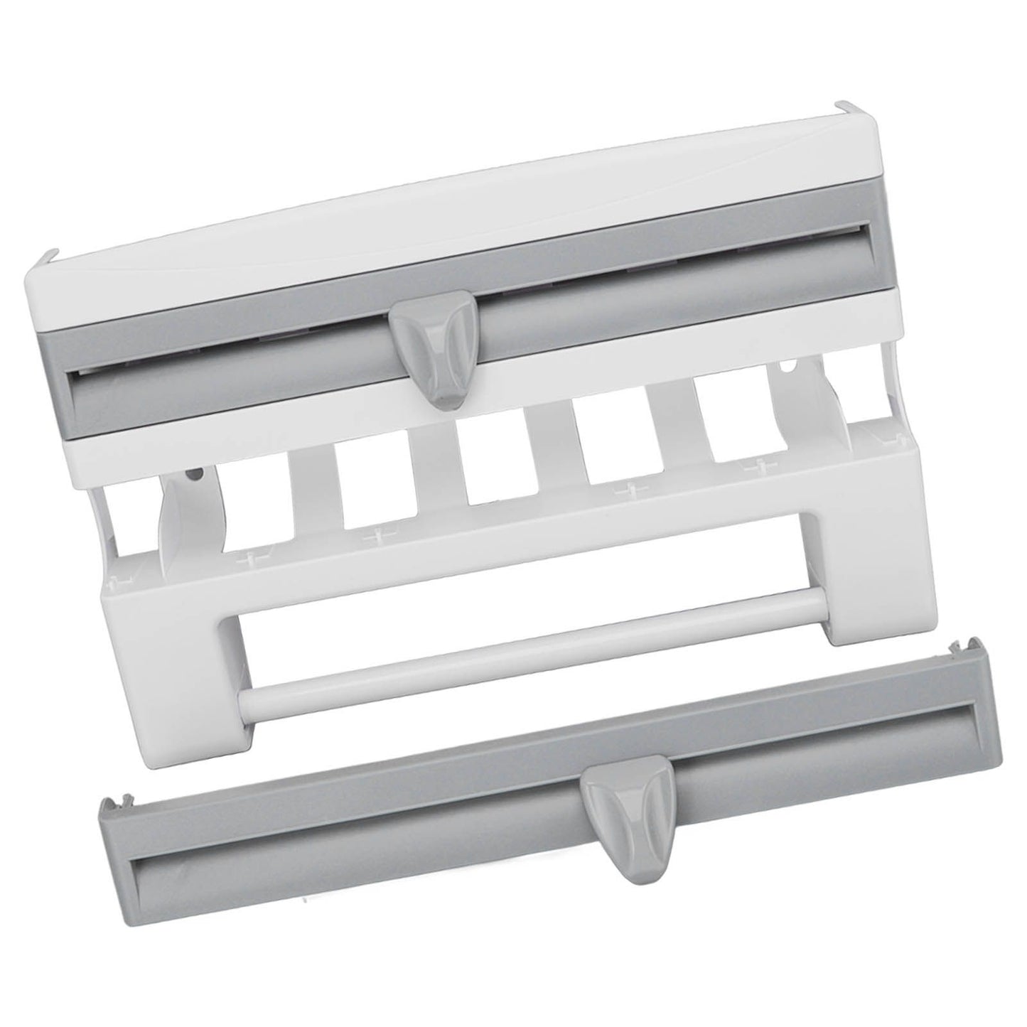 Cling Film Holder Wall Mount Multifunctional Cling Film Cutter with Screws for Kitchen Grey Blue V1294-YM3118220232612-0421